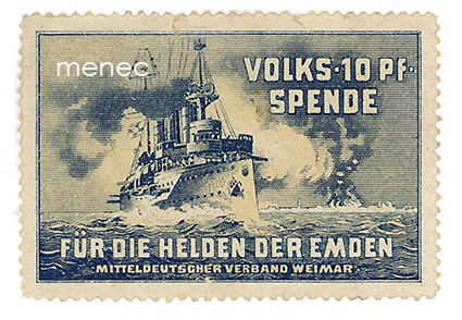 Saksa, Emdenin sankareille, kirjeensulkija 10 Pf 