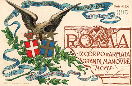Italia, IX armeijan suursotaharjoitus 1905 Roomassa 