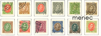 Islanti, Christian X 1931-1937, 11 kpl 