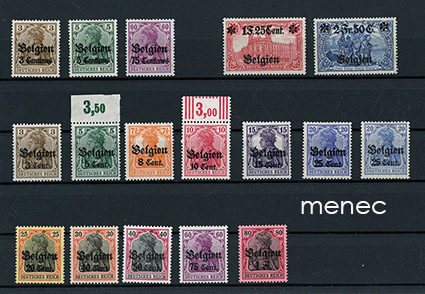 Saksa, miehitetty Belgia 1914-1916, 17 kpl 