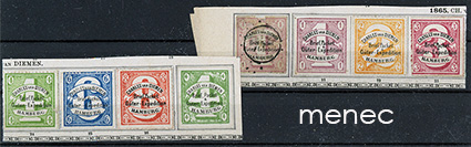 Saksa, Hampuri, Brief, Packet & Güter-Expedition, Charles van Diemen, 8 kpl 
