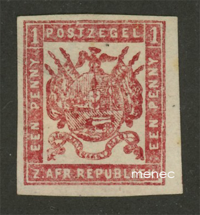 Etelä-Afrikka, 1. käyttösarja vaakunalla 1870, 1p, hammastamaton 