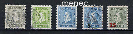 Islanti, M. Jochumsson -sarjaa 1935-1941, 5 kpl 
