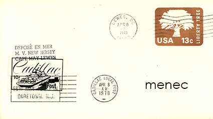 USA, Cadillac Cape May Lewes Post 1978 