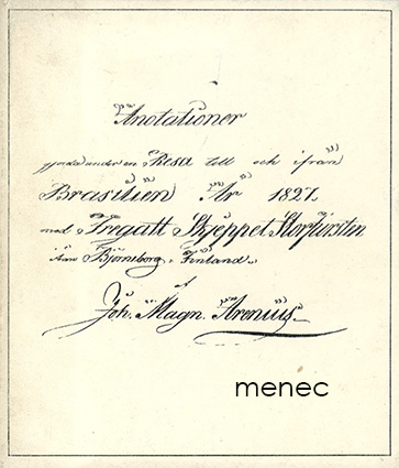 Arenius, Joh. Magn. - Anotationer gjorda under en resa till och ifrån Brasilien år 1827 