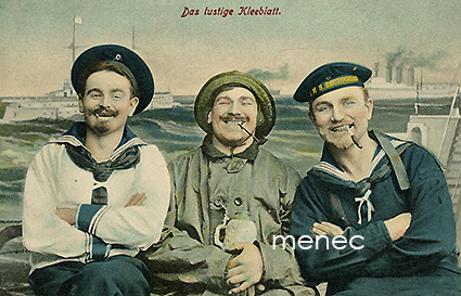 Íloinen kolmiapila. – S.M.S Deutschlandin iloisia merimiehiä 