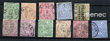 Saksa, paikallisposti, Norddeutscher Postbezirk, käyttösarjat 1868 