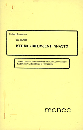 Aarnisalo, Raimo - Keräilykirjojen hinnasto 
