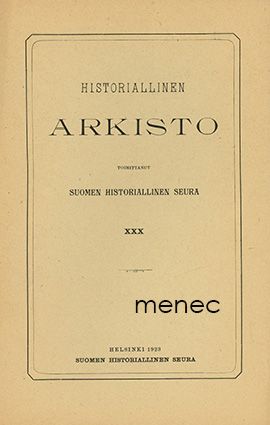 Historiallinen Arkisto 30 