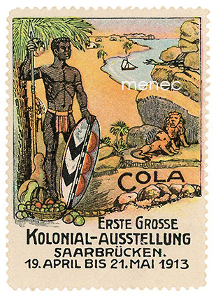 Saksa, ensimmäinen suuri siirtomaanäyttely Saarbrückenissä 1913, mainosmerkki 