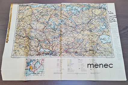 Vuoden 1939 syyssotaharjoitusten kartta 