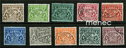 Saksa, Baijeri, virkamerkkejä, vaakunasarja 1916 