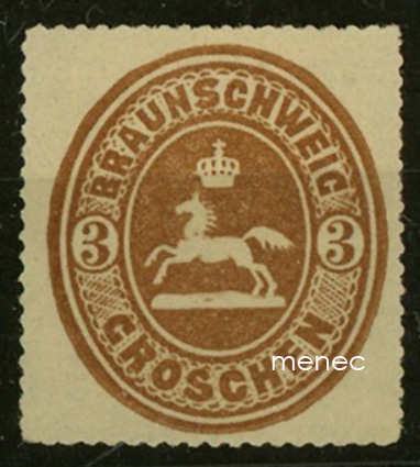Saksa, Braunschweig, vaakunasarjaa 1865, 3 Gr 