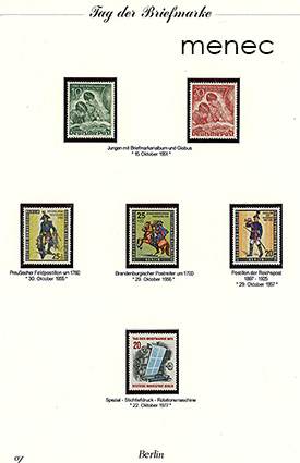 Saksa, Berliini, Postimerkin päivä 1951-1977 