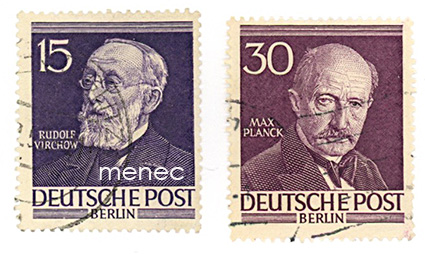 Saksa, Berliini, kuuluisia berliiniläisiä 1952, Virchow ja Planck 