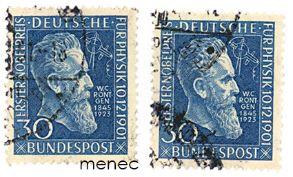Saksa, Wilhelm Röntgenin Nobel-palkinnosta 50 vuotta 1951, 2 kpl 