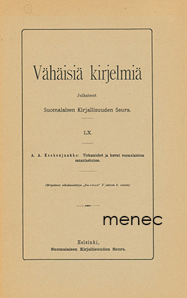 Koskenjaakko, A. A. - Virkamiehet ja herrat suomalaisissa sananlaskuissa 