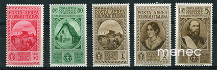 Italia, Afrikan siirtomaat, lentopostisarja 1932 