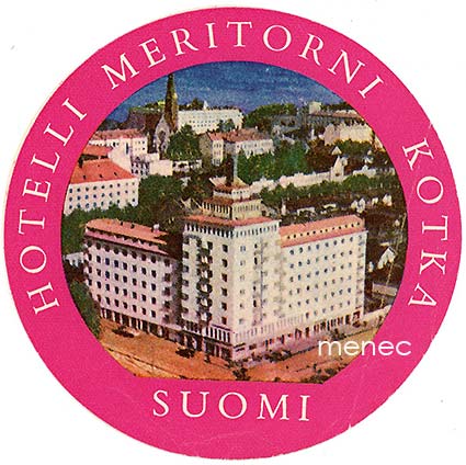Kotka, Hotelli Meritorni, matkalaukkumerkki 