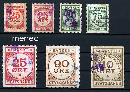 Tanska, Danske Statsbaner, rahtimerkkejä, 7 kpl 
