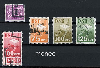 Tanska, Danske Statsbaner, rahtimerkkejä, 5 kpl 