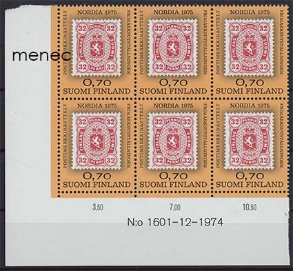 Postimerkkinäyttely Nordia 1975, numerokuusilo 