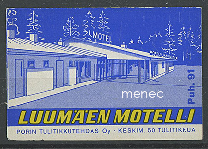 Tulitikkuetiketti, Luumäen Motelli 