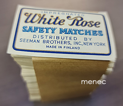 Vientietiketti, White Rose, tehtaan pakkauserä 