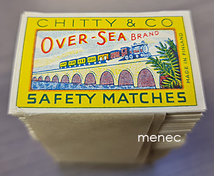 Vientietiketti, Over-Sea Brand, rautatie, tehtaan pakkauserä 