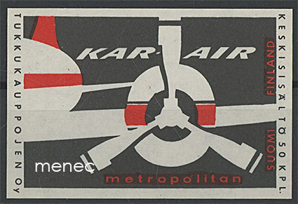 Tulitikkuetiketti, Kar-Air Metropolitan 