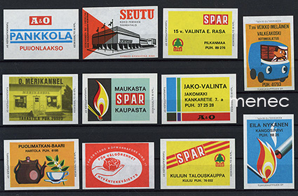 Kauppiasetikettejä ym., 11 kpl 