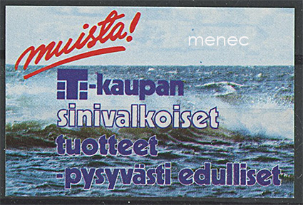 Tulitikkuetiketti, T-kaupan sinivalkoiset tuotteet 