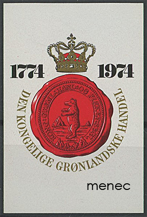 Vientietiketti, Grönlannin Kuninkaallinen Kauppa 1774-1974 
