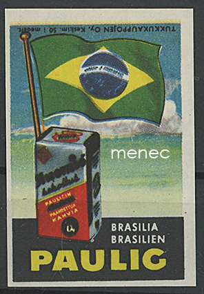 Tulitikkuetiketti, Pauligin Brasilia-kahvia 