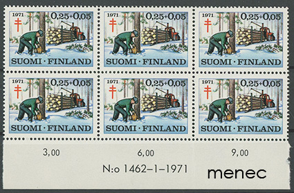 Tuberkuloosi 1971, numerokuusilot 0,25+0,05 ja 0,50+0,10 