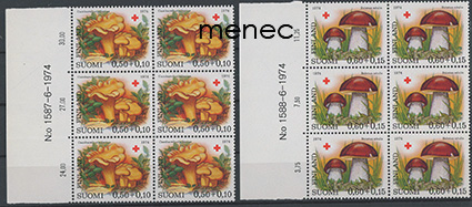 Punainen Risti 1974, 0,50+0,10 ja 0,60+0,15, numerokuusilot 