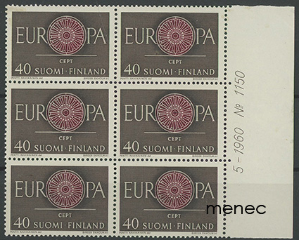 Europa 1960, 40 mk, numerokuusilo 