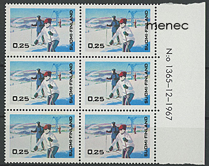 Talvimatkailu 1968, numerokuusilo, 2 kpl 