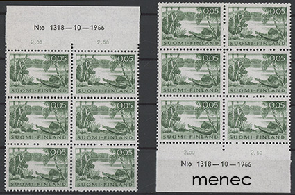 Yleismerkki 1963, 0,05, neljä numerokuusiloa 