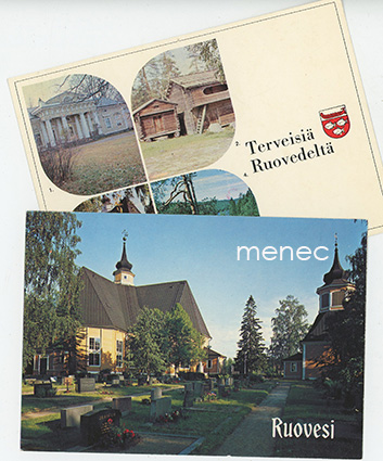 Ruovesi, kirkko ja näkymiä, 2 korttia 