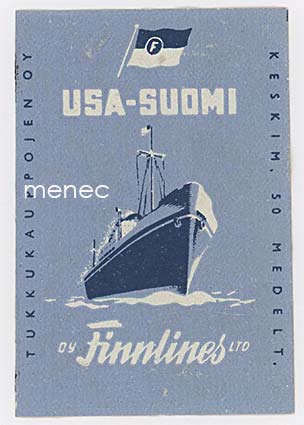 Tulitikkuetiketti, USA-Suomi-linja 