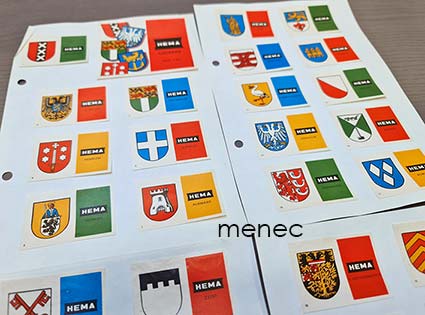 Tulitikkuetikettejä, vaakunoita, Alankomaat, iso + 34 kpl 