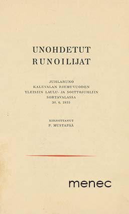 Haavio, Martti - Unohdetut runoilijat 