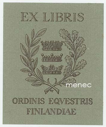 Exlibris Ordinis Eqvestris Finlandiae 