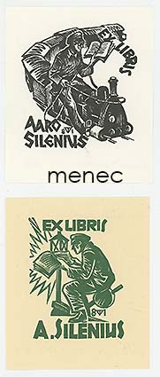 Aaro Silenius, kaksi exlibristä 