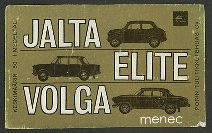Tulitikkuetiketti, Jalta, Elite, Volga 
