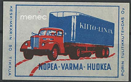 Tulitikkuetiketti, Kiito-Linja 