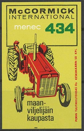 Tulitikkuetiketti, traktori McCormick International 434 