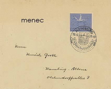 Saksa, Saksan Derby 70 vuotta 1939, FDC 