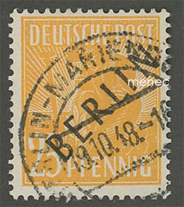 Saksa, Berliini, liittoutuneitten miehitysvyöhyke 1948, 25Pf ylipainamalla 